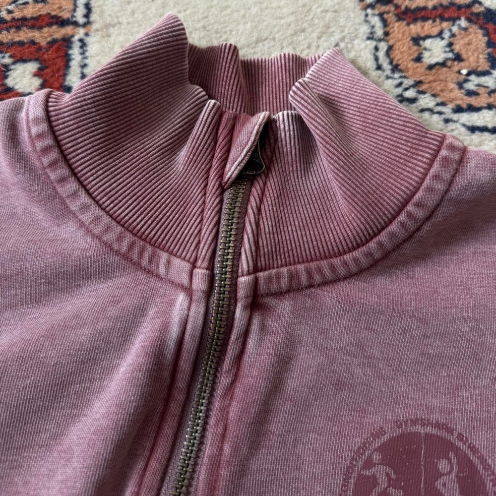 Gymshark Collegiate 1/4 Zip in Dusty Maroon - Picture 2 of 8